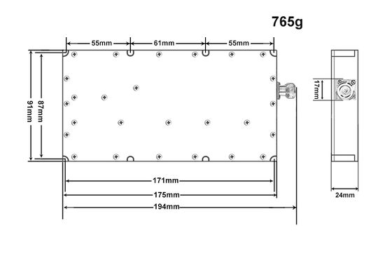 High power 100W1.2ghz 2.4ghz  ldmos circulator GPS drone defense wireless signal blocker module